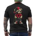 Cool Albanischer Teddybär Albanien Flagge Outfit Street T-Shirt mit Rückendruck