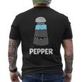 Costume De Poivre Et De Sel Assortis T-shirt imprimé au dos