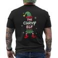Curvy Elf Christmas Pajamas Pjs Matching Family Group Men's Back Print T-Shirt