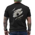 Cute Polar Bear Face Animal Rider Polar Bear Ripped T-Shirt mit Rückendruck