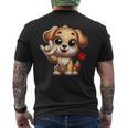 Cute Puppy Love You Sign Language Asl Dog Lover Men's T-shirt Back Print