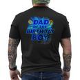 Dad Of The Birthday Boy Hedgehog Family Party Decorations Men's T-shirt Back Print