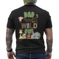 Dad Of The Wild One 1St Birthday Safari Family Men's T-shirt Back Print
