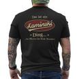 Das Ist Ein Kaminski Ding Das Würdest Du Nicht Verstehen Kaminski Name T-Shirt mit Rückendruck