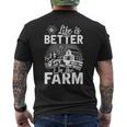 De Regalo Life Is Better On The Farm Farmer Camiseta Hombre Estampado Espalda