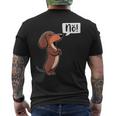 Dickköpfiger Rauhaardackel Nö Dachshund Dog Dog T-Shirt mit Rückendruck