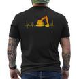 Digger Driver Digger Driver Heartbeat Ecg Heart Rate T-Shirt mit Rückendruck