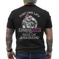 Dinosaur Don't Mess Grandmasaurus Women's Dinosaur Theme Black Small Men's T-shirt Back Print