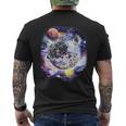 Disco Ball In Space Galaxy Club Retro T-Shirt mit Rückendruck