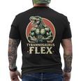 Divertido Bodybuilder Tyrannosaurus Flex Gym T-Rex Dinosaur Camiseta Hombre Estampado Espalda