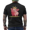 Divertido Cerdo Con Corona Para Los Amantes Del Reino Y Los Cerditos Camiseta Hombre Estampado Espalda