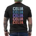 Divertido Regalo Nombre Celia Personalizado Primer Nombre Camiseta Hombre Estampado Espalda