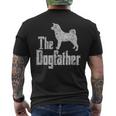 The Dogfather Akita Inu Dog Silhouette T-Shirt mit Rückendruck