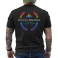 Dolce And Lgbtq Banane Pride Grafik Niedlich Regenbogen T-Shirt mit Rückendruck