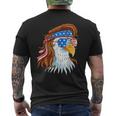 Eagle 4th Of July American Flag 4th July Mullet Patriotic Men's Back Print T-Shirt