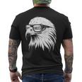 Eagles Face With Sunglasses Vintage Eagle Eyes Bird Lover Men's T-shirt Back Print