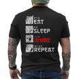 Eat Sleep Anime Repeat Manga Anime Manga Japan Outfit T-Shirt mit Rückendruck