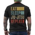 Eat Sleep Jiu-Jitsu Repeat Jiu-Jitsu Sin Mangas Camiseta Hombre Estampado Espalda