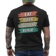 Eat Sleep Soccer Repeat Boys Soccer Lovers & Players Men's T-shirt Back Print