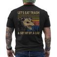 Lets Eat Trash And Get Hit By A Car -Intage Opossum T-Shirt mit Rückendruck