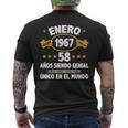 Enero 1967 58 Años Hombre Cumpleaños Regalo Enero 1967 Camiseta Hombre Estampado Espalda