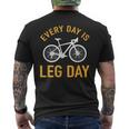 Every Day Is Leg Day Bicycle Biker Racing Bike Cyclist Men's Back Print T-Shirt