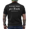 In Every Thing Give Thanks Christian Religious Thanksgiving Men's Back Print T-Shirt