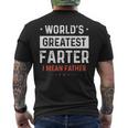 Fathers Day Retro Dad World's Best Farter I Mean Father Men's T-shirt Back Print