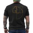 Fibonacci Círculo Dorado Ratio Camiseta Hombre Estampado Espalda