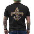 Fleur De Lis Mardi Gras Symbol Louisiana Carnival New Orlean Men's T-shirt Back Print