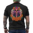 Fleurs De Crâne De La Catrina Dia De Los Muertos T-shirt imprimé au dos