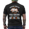 Weekend Forecast Hog Hunting With A Chance Of Drinking Men's T-shirt Back Print