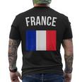 France French Flag Acation Travel Souvenir T-Shirt mit Rückendruck