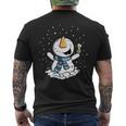 Froher Schneemann Im Schnee Winter T-Shirt mit Rückendruck