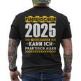 Führerschein 2025 Theoretisch Kann Ich Praktisch Alles Auto T-Shirt mit Rückendruck