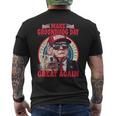 Cool Trump Groundhog Make Groundhog Day Great Again Men's T-shirt Back Print