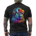 Gorilla Vr Playing Tag Boys Adult Gorilla Vr Gamer Men's T-shirt Back Print