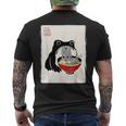 Grumpy Frog Ramen Sumi-E Kawaii Ink Painting Japanese Men's T-shirt Back Print