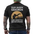 Hunter Zum Jagen Geboren S T-Shirt mit Rückendruck