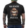 Rabbit With Cheeky Saying 'Nen Scheiss Muss Ich T-Shirt mit Rückendruck