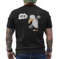 Seagull Cartoon I Sea Bird Animal Motif Moin North Sea T-Shirt mit Rückendruck