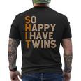 So Happy I Have Twins Día Del Padre Gemelos Divertidos Camiseta Hombre Estampado Espalda