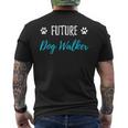 Future Dog Walker Dog Walking Men's Back Print T-Shirt