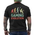 Gaming Evolution Humorideojuego Diciendo Divertido Gamers Camiseta Hombre Estampado Espalda