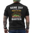 Gartenbahn Steam Train Model Railway Garden Slogan T-Shirt mit Rückendruck