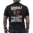 Geheult Erst Wenn Es Stark Blutet Handball Hanballer T-Shirt mit Rückendruck