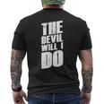 With German Slogans I The Devil Will I Do T-Shirt mit Rückendruck