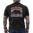 Guardar Los Unicornios Gorditosintage Rinoceronte Derechos Animales Divertido Camiseta Hombre Estampado Espalda