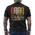 Guitars Music Vintage Guitar Men's T-shirt Back Print