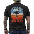 Gym Vintage Never Skip Leg Day Men's Back Print T-Shirt